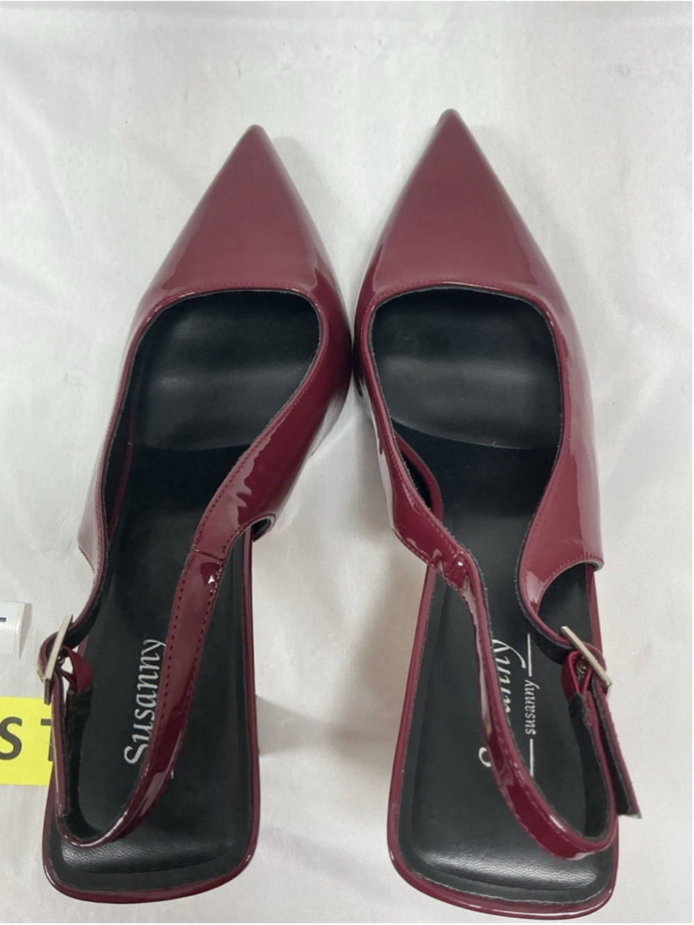 Womans Excellent Susanny Slingback Pumps Size 12 Burgandy Pointed Toe - Picture 5 of 8